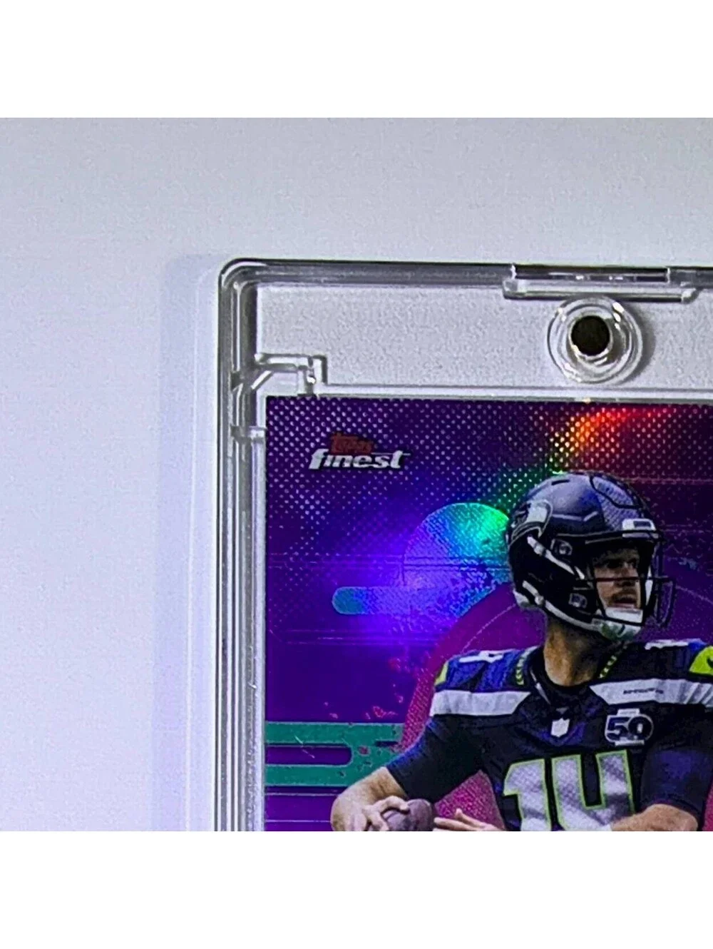 Sam Darnold 2025 Topps Finest Nebula NFL #147 Uncommon Purple Refractor 191/200